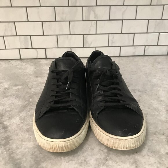 Oliver Cabell Shoes Mens Size EU 45 US 12 Black Leather Made in Italy Sneakers - Picture 2 of 10